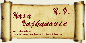 Maša Vajkanović vizit kartica
